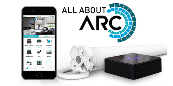 ARC remote control for smart blinds and shades